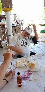 HOMMAGE A N.D. DE SANTA CRUZ A DALIAS DU 7 AU 10 JUIN 2019 (308) BARBECUE CHEZ ANGE A LA CANADA